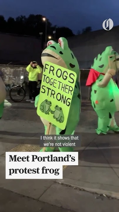 Kazwaz78's tweet card. Meet the Portland protest frog that started a movement