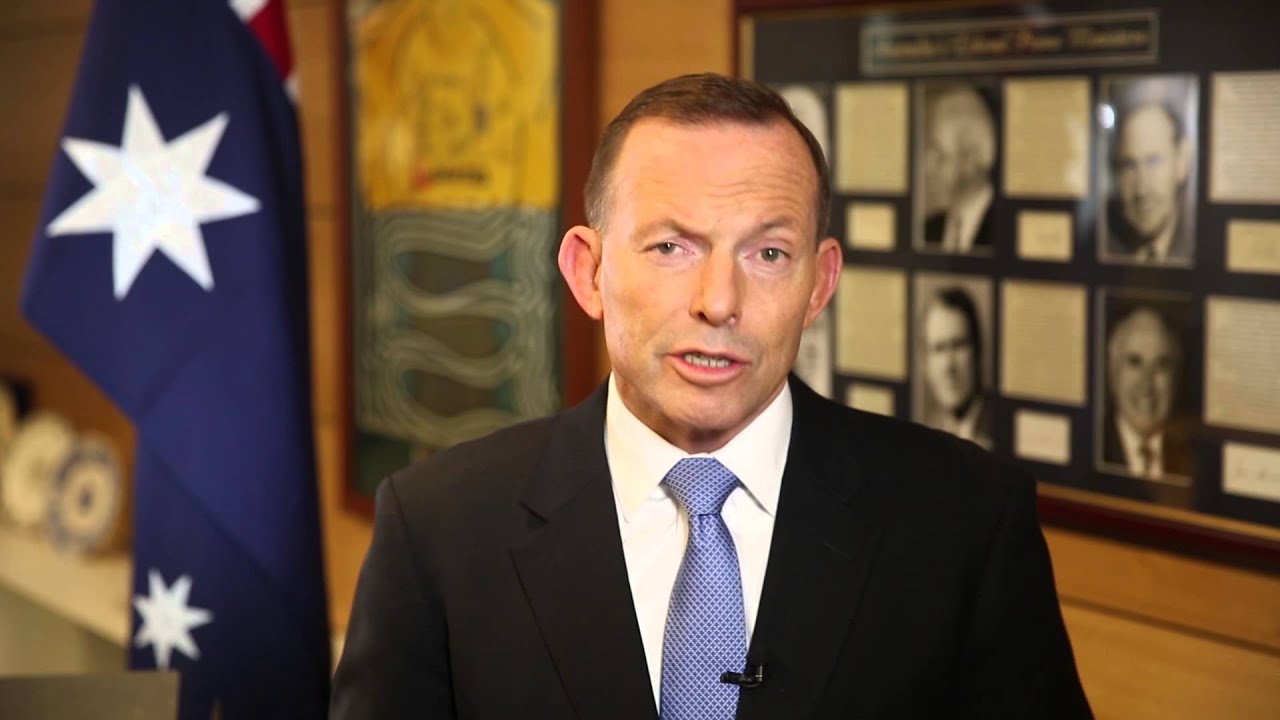 Techingov_AU's tweet card. Technology in Government Summit - A quick message from Tony Abbott,...