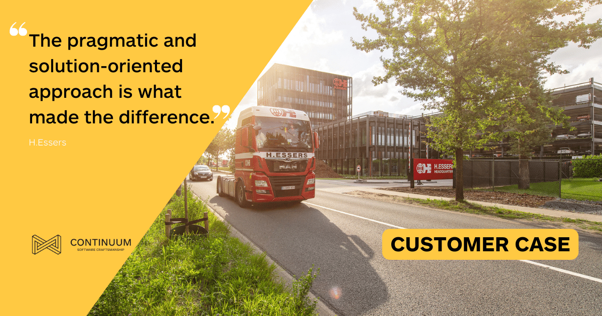 continuumbe's tweet card. De pragmatische en oplossingsgerichte aanpak van Continuum was voor H.Essers doorslaggevend. Lees alles over deze samenwerking in onze Customer Case.
