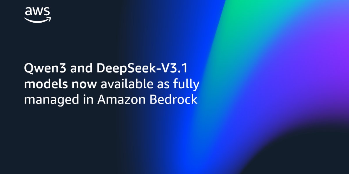 amazonnews's tweet card. AWS continues to invest in being the best place to run open weight models with five new options that enhance model choice in Amazon Bedrock to further meet customers’ needs.