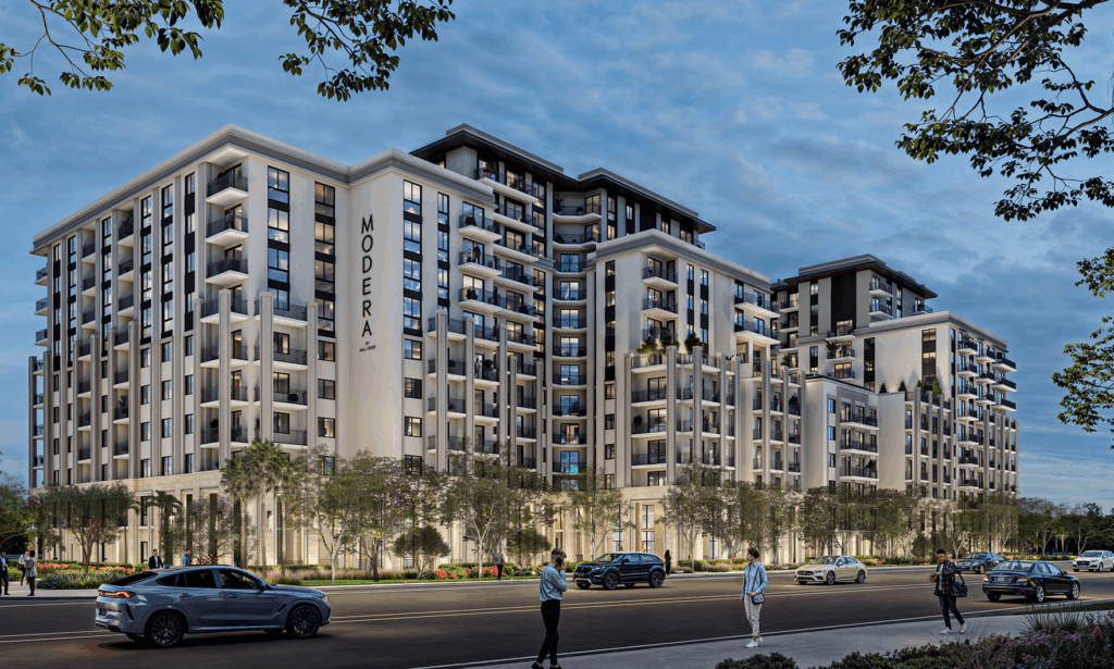 FLRedevel's tweet card. Mill Creek Residential broke ground on Modera Downtown Boca, a development bringing over 300 homes to downtown Boca Raton.