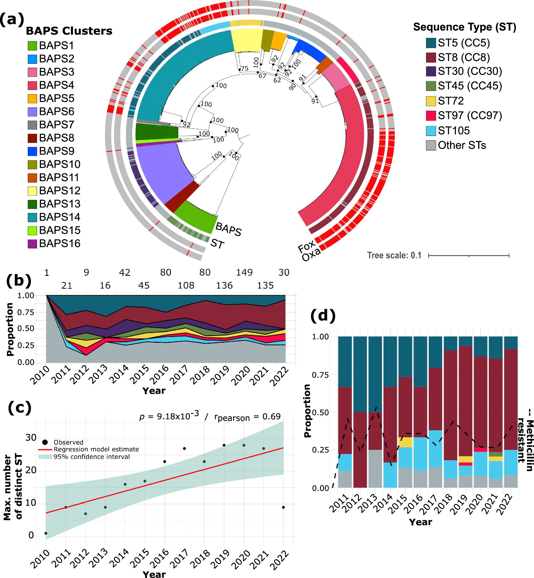 npjAMR's tweet card. npj Antimicrobials and Resistance - Demographic fluctuations in bloodstream Staphylococcus aureus lineages configure the mobile gene pool and antimicrobial resistance
