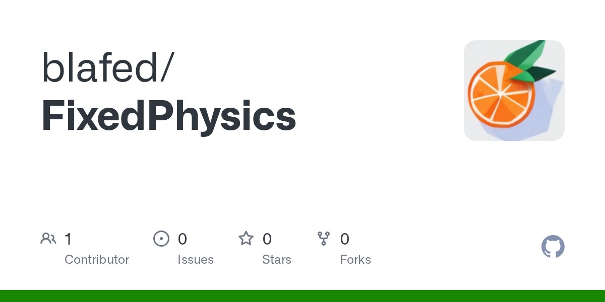 orange_nimo's tweet card. Contribute to blafed/FixedPhysics development by creating an account on GitHub.