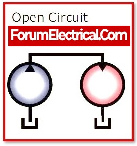 Rabert_infohe's tweet card. The circuit have different types of circuit connection. The post outlines open circuit connection with pictorial representation.