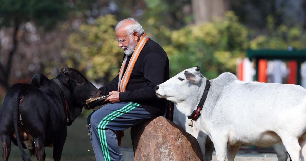 anoopphr's tweet card. प्रधानमंत्री नरेंद्र मोदी मकर संक्रांति के मौके पर अपने आवास पर गायों का चारा खिलाते हुए नजर आए. पीएम मोदी का गौ प्रेम तो जगजाहिर है, जिसे पीएम खुद कई बार बयां करते रहे हैं, आइए जानते हैं कि पीएम...