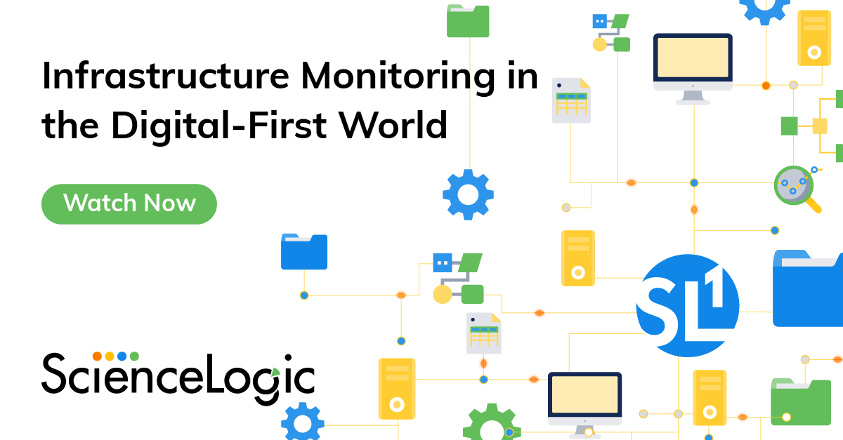 ScienceLogic's tweet card.   In the age of digital transformation, telling the full story of your IT systems is more important than ever. Whether you're transitioning to the