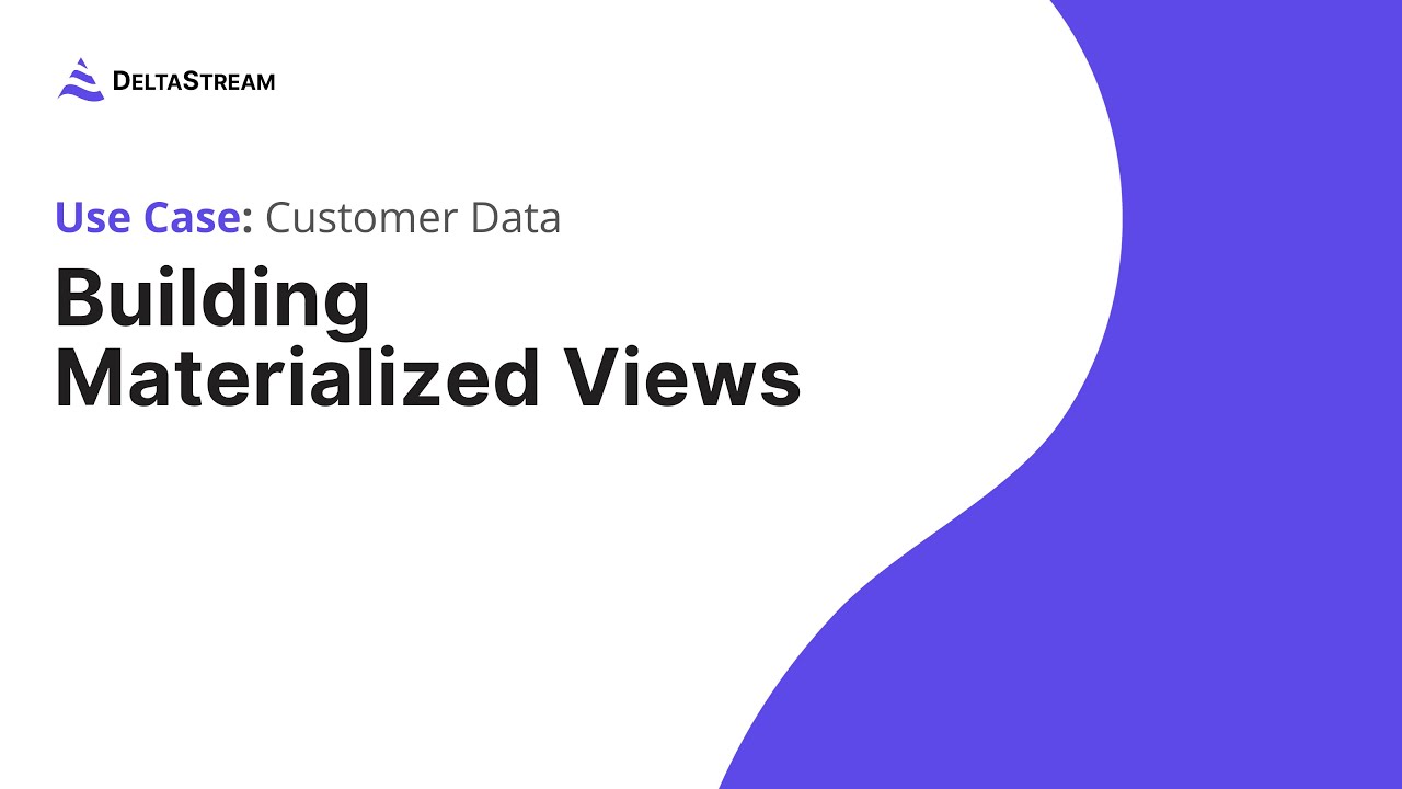 DeltaStreamInc's tweet card. Building Materialized Views with DeltaStream