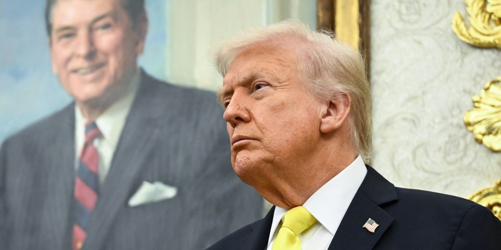 BradWall306's tweet card. Trump's announcement came after the Canadian province began running a TV ad that features a speech by Ronald Reagan.