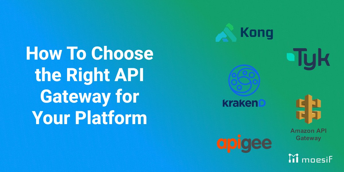 marcel_dmg's tweet card. A guide on how to chose the right API gateway (aka API Management). This guide compares Kong, Tyk, KrakenD, AWS Gateway, Apigee, and other alternatives.