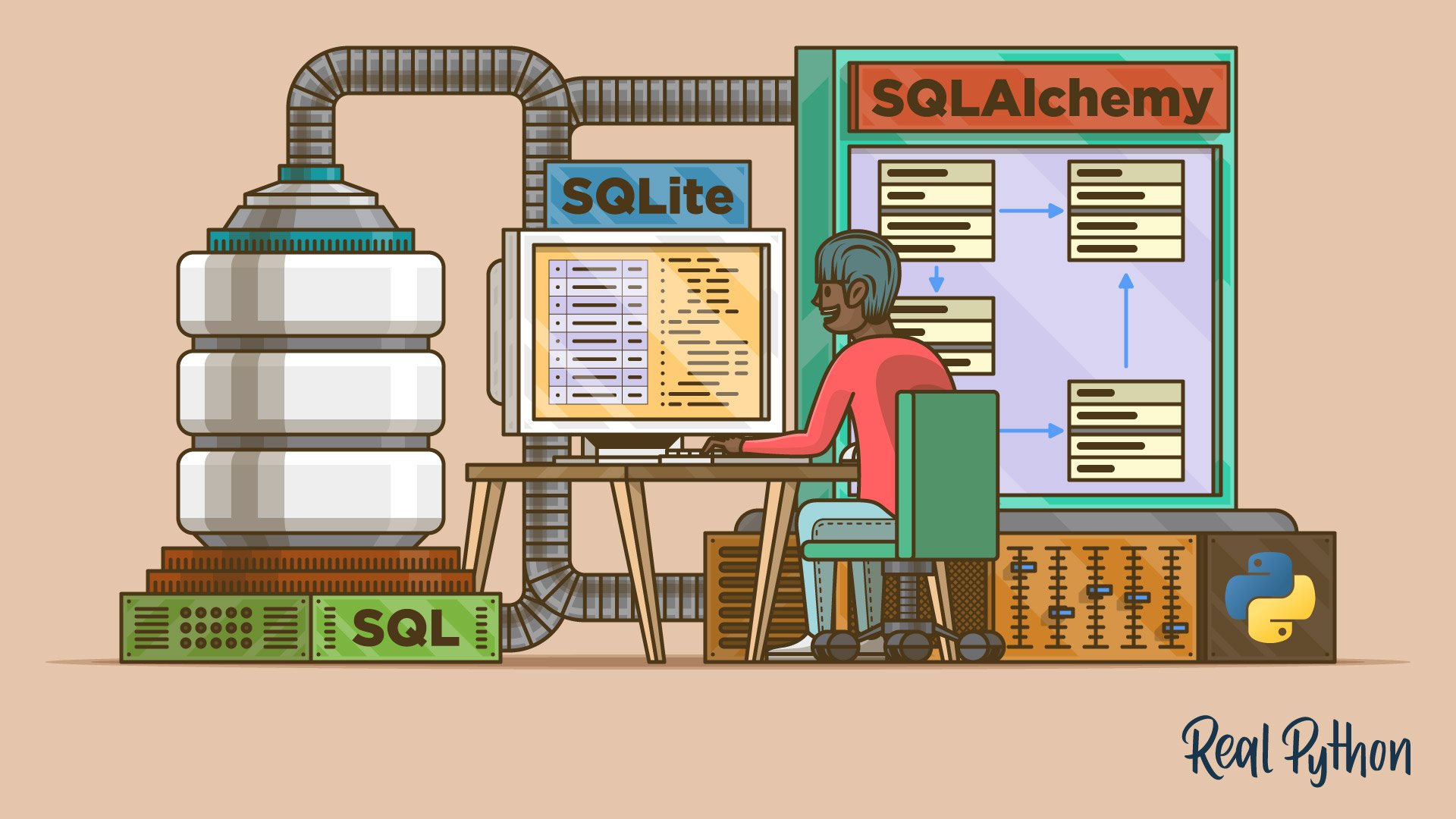 pythoneermx's tweet card. In this tutorial, you'll learn how to store and retrieve data using Python, SQLite, and SQLAlchemy as well as with flat files. Using SQLite with Python brings with it the additional benefit of...