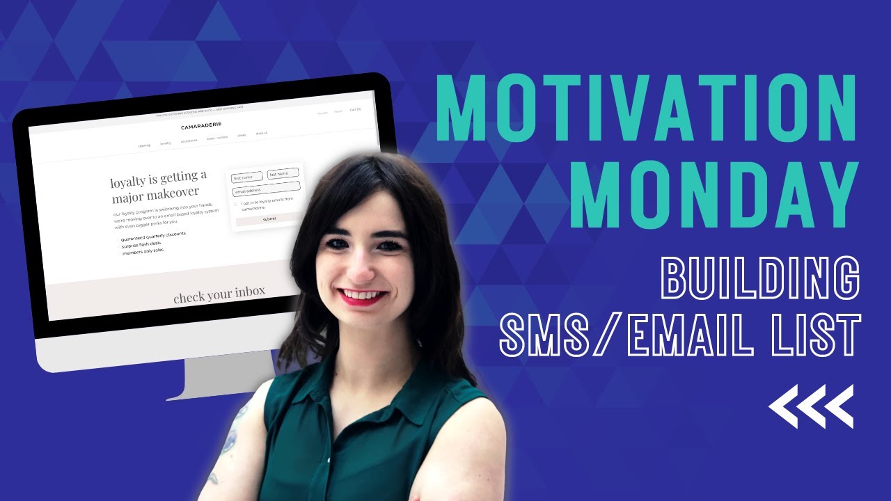 unstackhq's tweet card. Motivation Monday - Building SMS/Email List