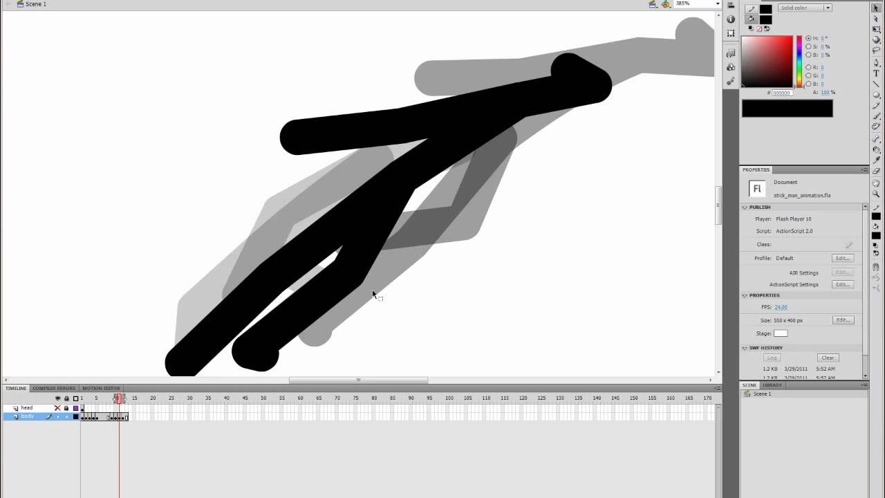 Learn2Design's tweet card. L2D - How to Animate a Stick Figure