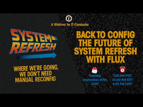 ITConductor's tweet card. The Future of System Refresh with FLUX (SAP System Refresh Automation)