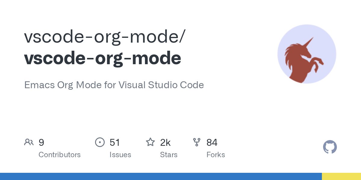 RyodoTanaka's tweet card. Emacs Org Mode for Visual Studio Code. Contribute to vscode-org-mode/vscode-org-mode development by creating an account on GitHub.