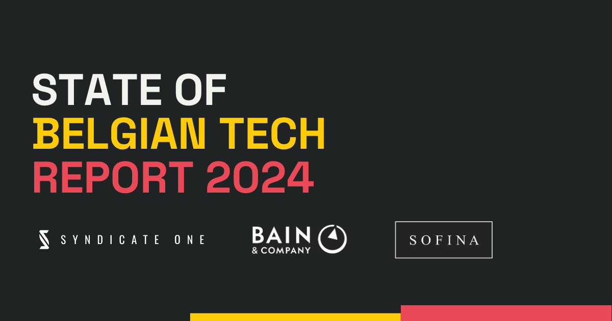 SyndicateOneVC's tweet card. Explore the inaugural State of Belgian Tech Report, combining current data analysis with an extensive founder survey and a series of in-depth interviews with leading entrepreneurs and investors.