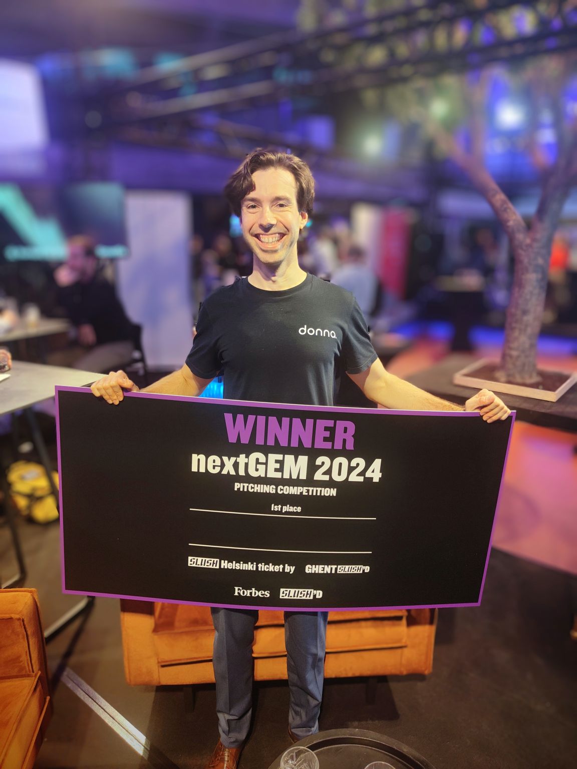 SyndicateOneVC's tweet card. We're still reminiscing about the wonderful Ghent Slush'D event yesterday at Wintercircus Ghent - more on that later - but especially excited that Donna took the top prize at the 'nextGEM 2024'...
