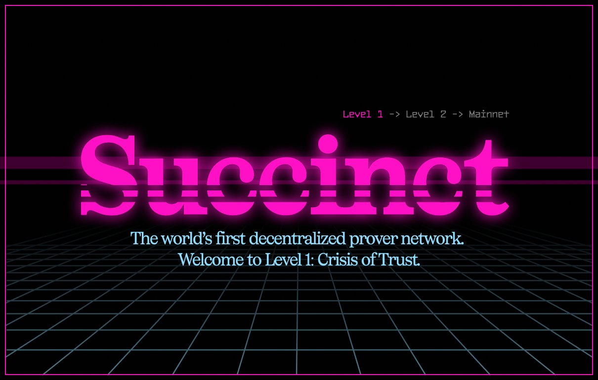 borsamen66212's tweet card. The world's first decentralized prover network. Welcome to Level 1: Crisis of Trust.