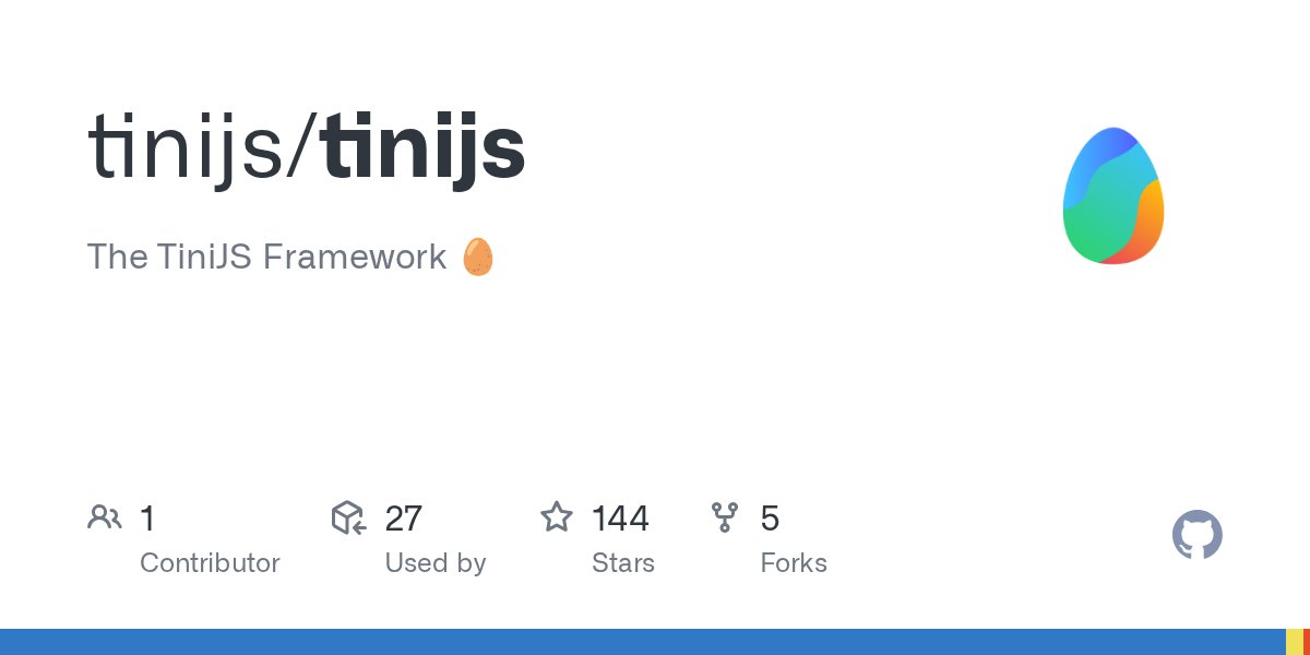 tini_js's tweet card. The TiniJS Framework 🥚. Contribute to tinijs/tinijs development by creating an account on GitHub.