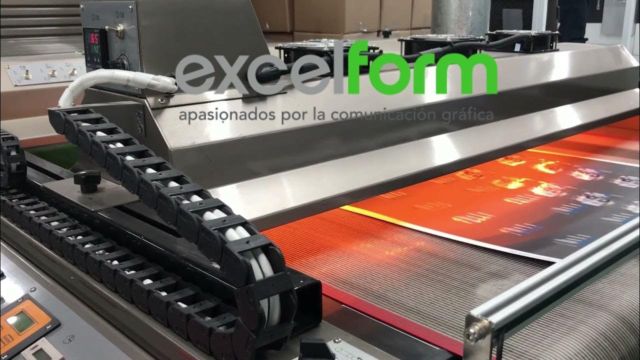 ExcelForm_GL's tweet card. Maquina de barniz a registro