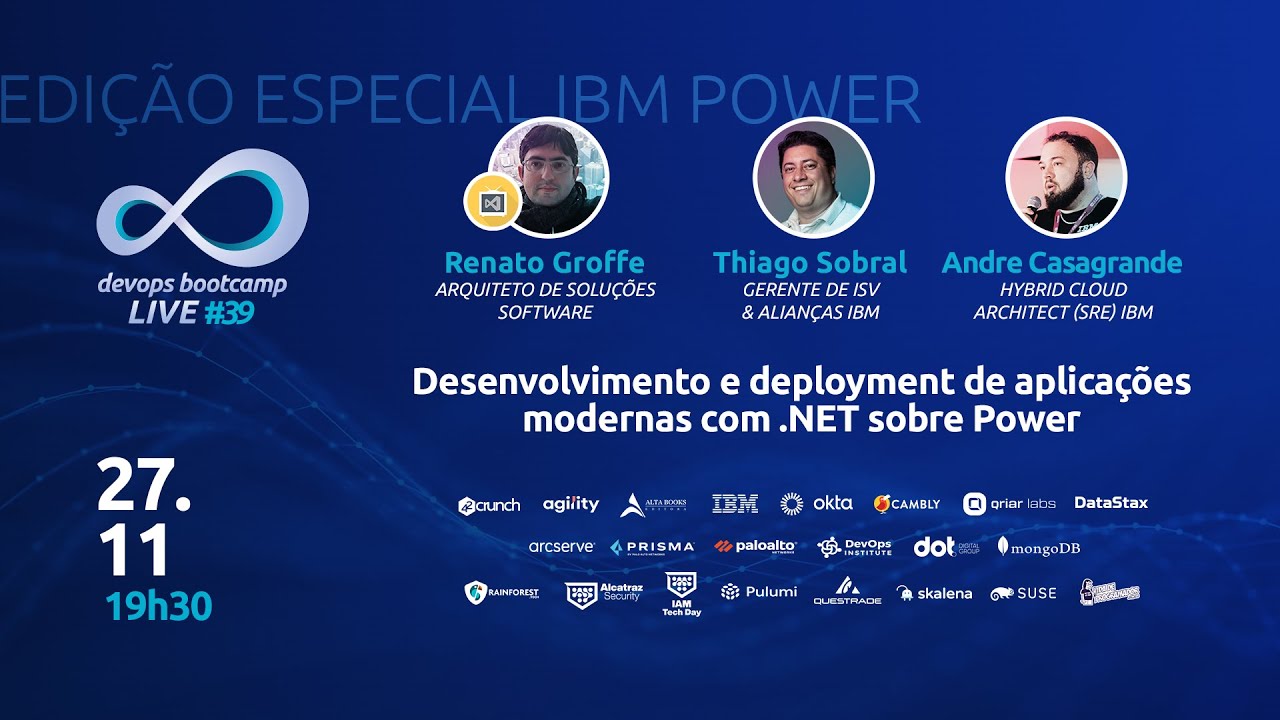 AmandaSPinto's tweet card. DevOpsBootcampLive #39 | IBMPower | CanalDotNet | CodingNight