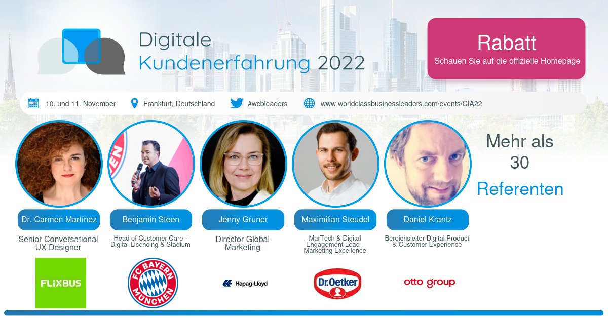 saschawolter's tweet card. Der führende Event für neue digitale Kundenerlebnisse