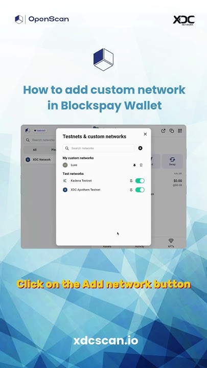 dee__xdc's tweet card. Add Custom Networks in Blockspay Wallet 2.0 | Quick Guide ⚡