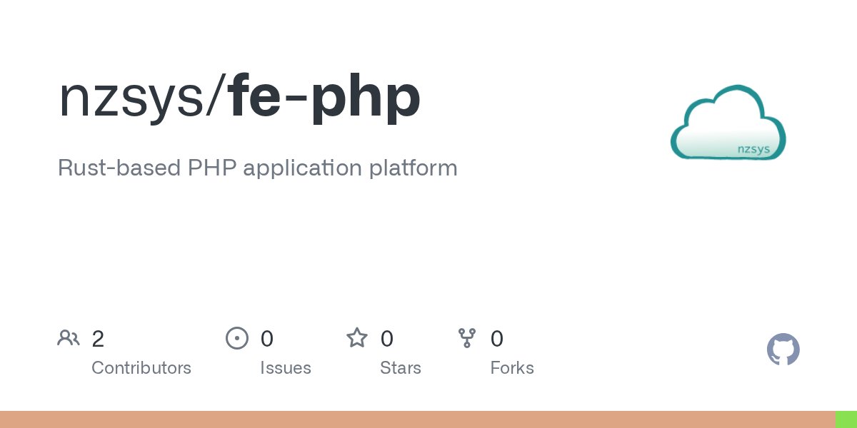 nz2sys's tweet card. Rust-based PHP application platform. Contribute to nzsys/fe-php development by creating an account on GitHub.