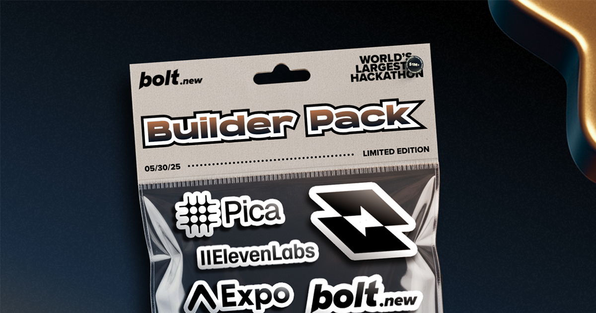 boltdotnew's tweet card. Join us May 30th for world's largest hackathon for non-devs and vibe coders!
