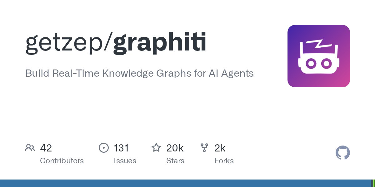 clxymox's tweet card. Build Real-Time Knowledge Graphs for AI Agents. Contribute to getzep/graphiti development by creating an account on GitHub.