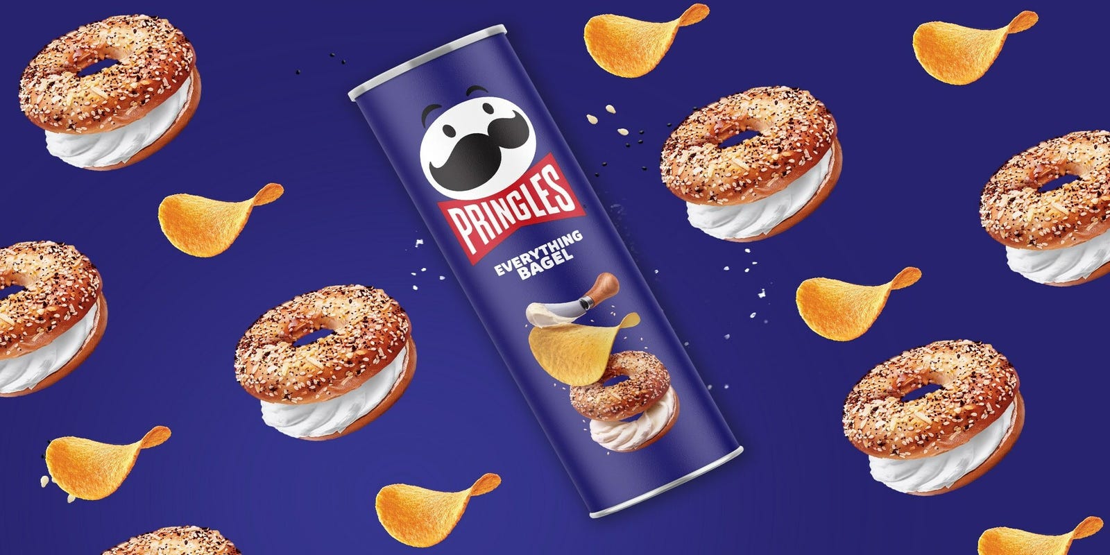 CtrlAltComputer's tweet card. The limited-edition Pringles Everything Bagel flavor is available at selection retailers beginning in late August.