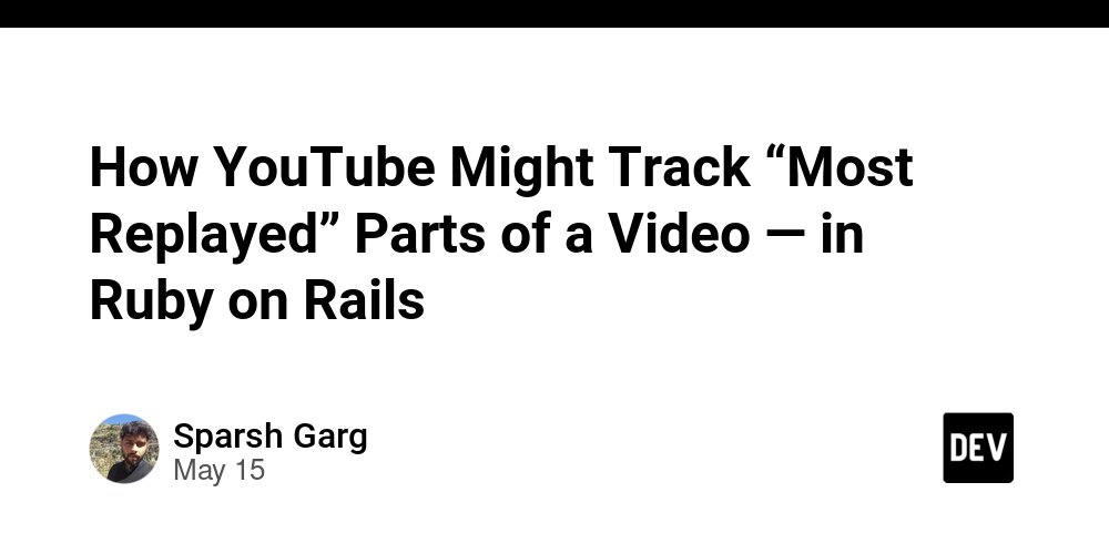 the_ruby_dev's tweet card. Have you ever noticed the spiky graph above the YouTube timeline showing "Most Replayed"...