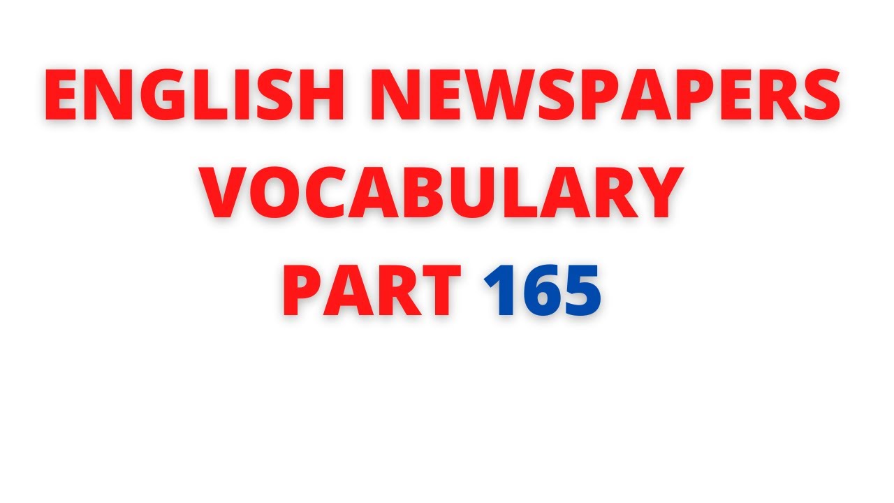 LangObjects's tweet card. Learn English Newspaper Vocabulary meaning in Tamil – Part 165