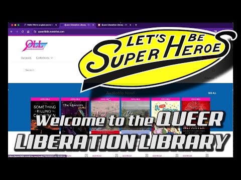 DatabaseRanger's tweet card. Queer Liberation Library - Let's Be Superheroes!