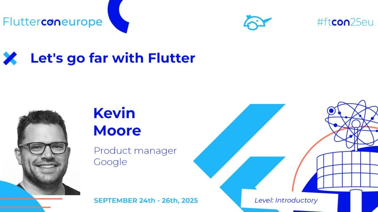 devwithzachary's tweet card. Keynote - Let's go far with Flutter - Kevin Moore | Fluttercon EU 2025