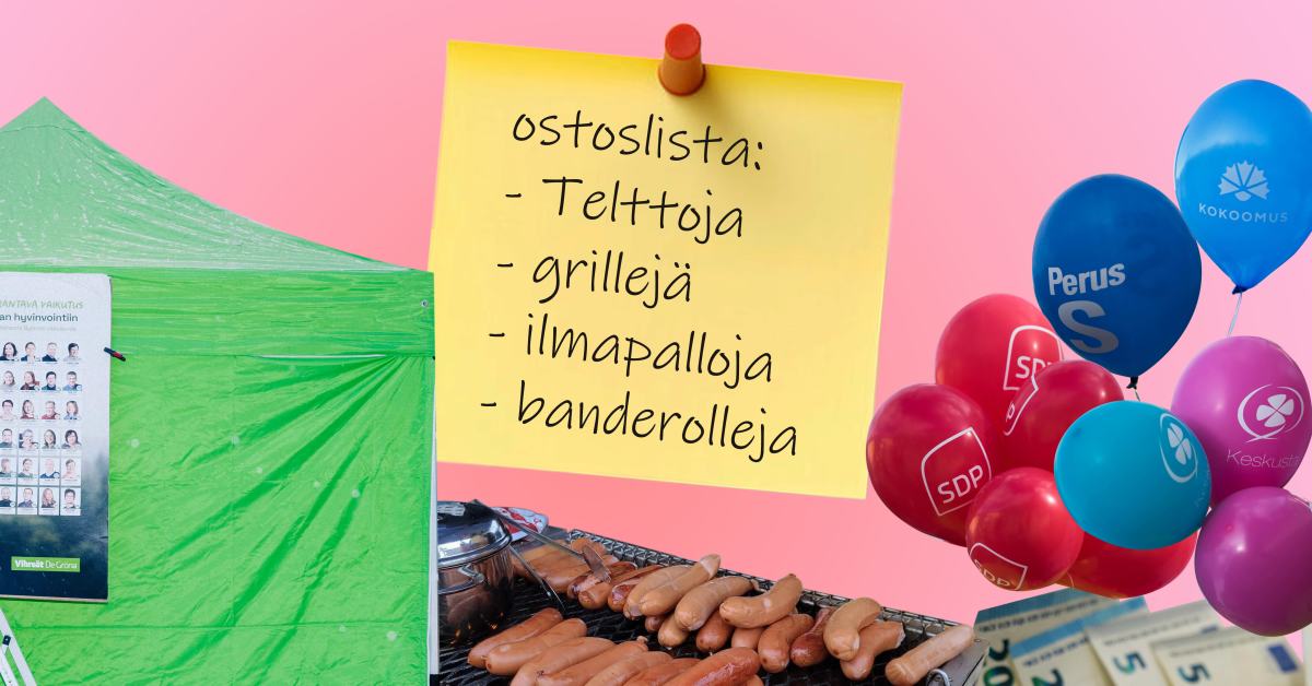 MAB_TampereUni's tweet card. Yle hankki tiedot hyvinvointialueiden ryhmärahoista. Selvitys näyttää, että rahaa on käytetty niin telttoihin kuin karkkeihin ja päätynyt myös puolueiden paikallispiireille.