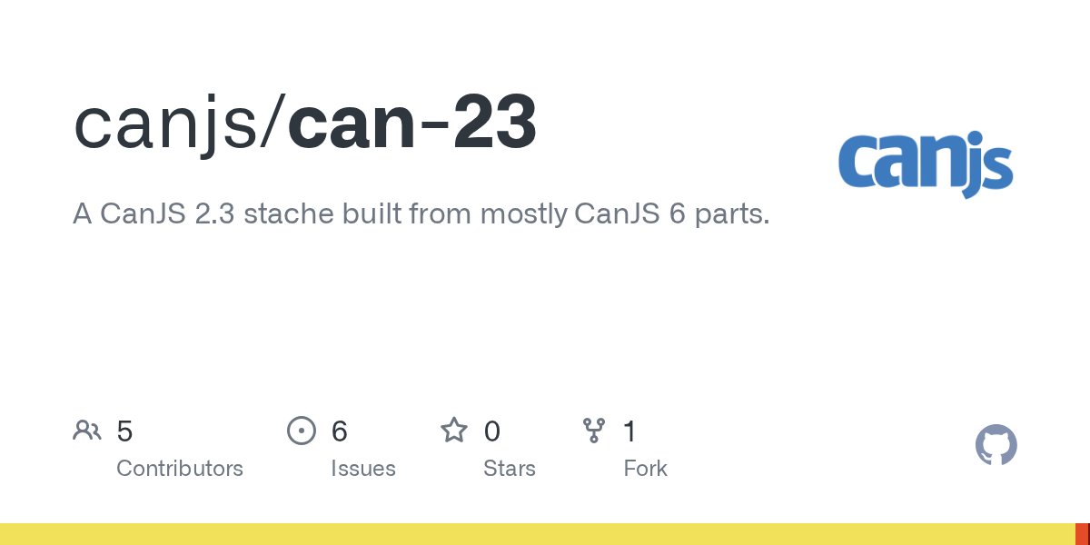 canjs's tweet card. A CanJS 2.3 stache built from mostly CanJS 6 parts. - GitHub - canjs/can-23: A CanJS 2.3 stache built from mostly CanJS 6 parts.