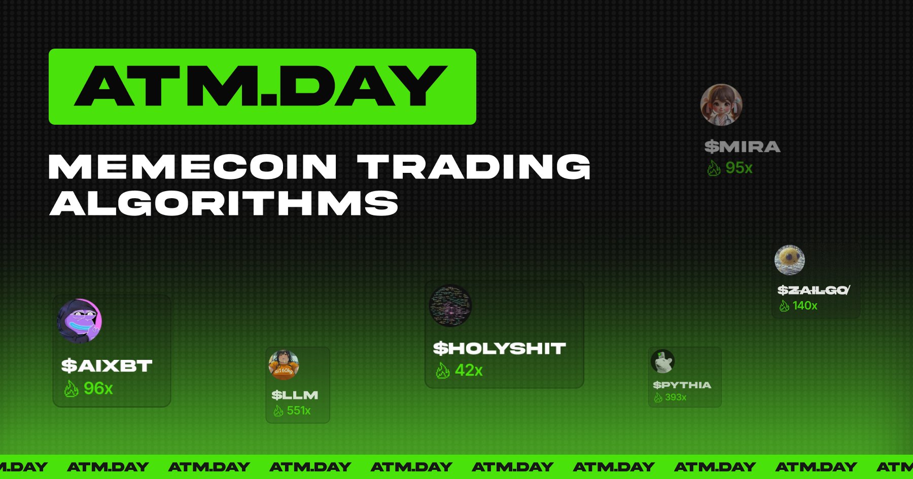 mokarath's tweet card. atm.day — memecoin trading algorithms. Discover tokens based on 20k+ profitable wallets' activity, advanced holders analytics, volume analysis and 30+ other metrics.