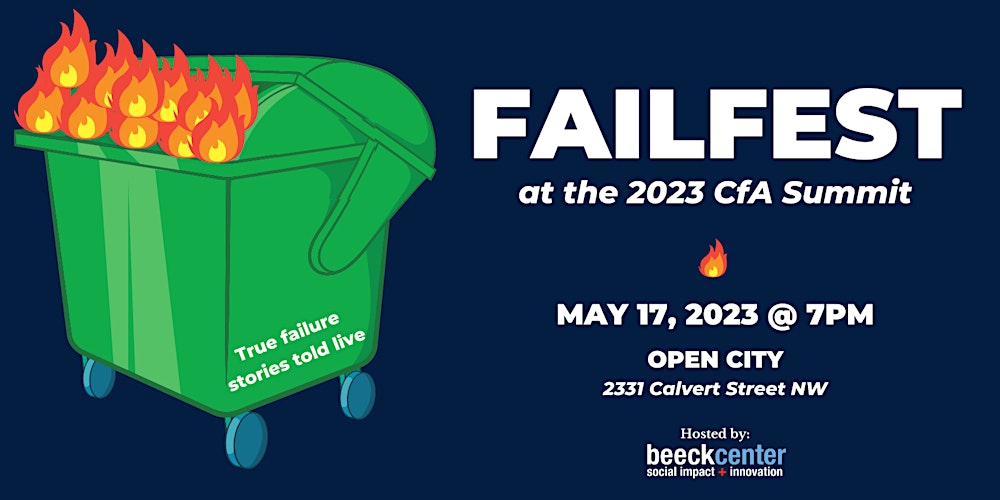 civictechguide's tweet card. Join the Beeck Center for a FailFest to share your frustrating civic tech failure stories in an open-mic, off-the-record format!