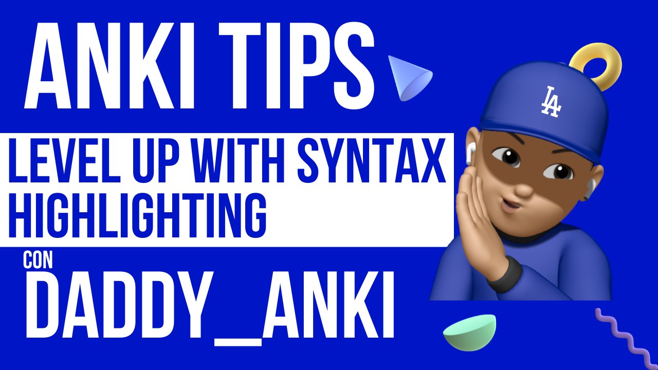 scrappycoder's tweet card. Daddy_Anki | Easier syntax reading for Anki