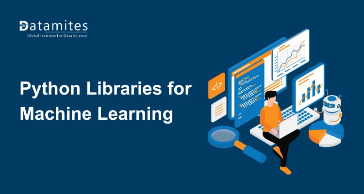 DataMites's tweet card. Discover the most essential Python libraries for machine learning, including NumPy, Pandas, Scikit-learn, TensorFlow, PyTorch, and more. Learn how they power ML pipelines and boost model performance.