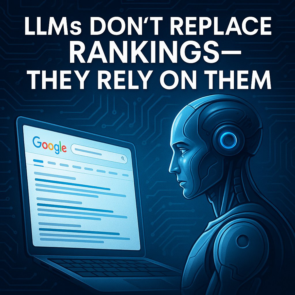 MikeSimps0n's tweet card. LLMs don’t replace search - they inherit it. Learn how SEO Machine Experience shapes what AI sees, skips, and surfaces.