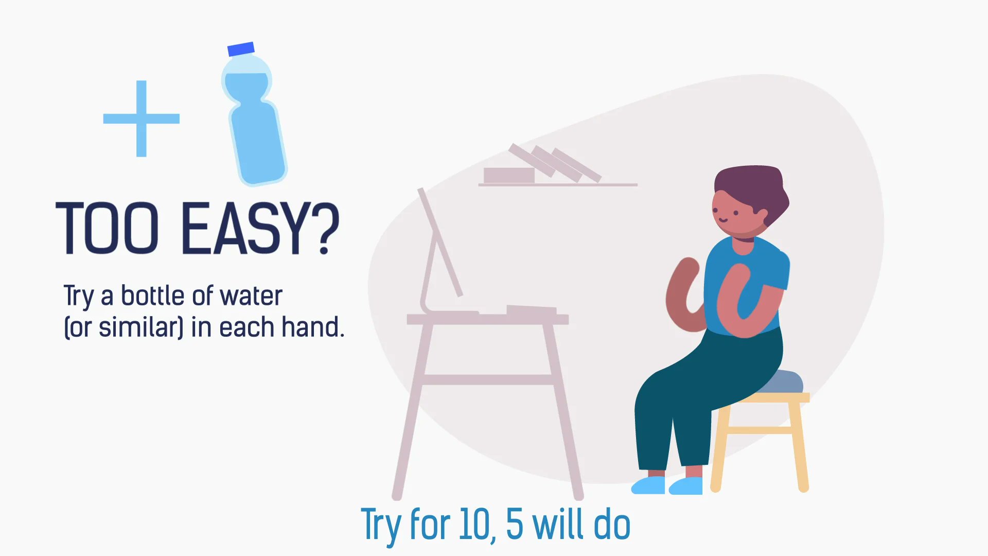 step_count's tweet card. One minute mover: Bicep curls