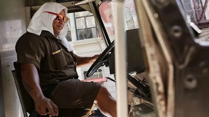 DillonTheHacker's tweet card. Demand UPS provide Air Conditioning to all drivers