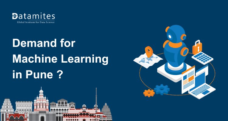 DataMites's tweet card. Explore the rising demand for machine learning in Pune, career opportunities, industry applications, salary trends, and top AI training courses to kickstart your career.