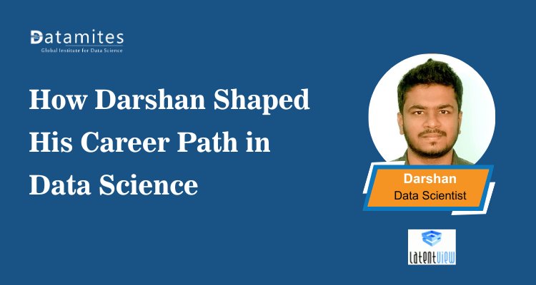 DataMites's tweet card. Darshan’s journey highlights how continuous learning, skill development, and practical exposure helped him build a strong career in data science. His path reflects the importance of persistence and...