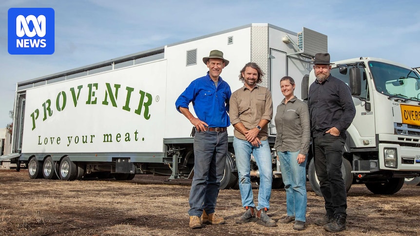 HiTechAg's tweet card. Animal welfare benefits and quality assurance have producers beginning to invest in mobile abattoir units for on-farm processing of cattle.