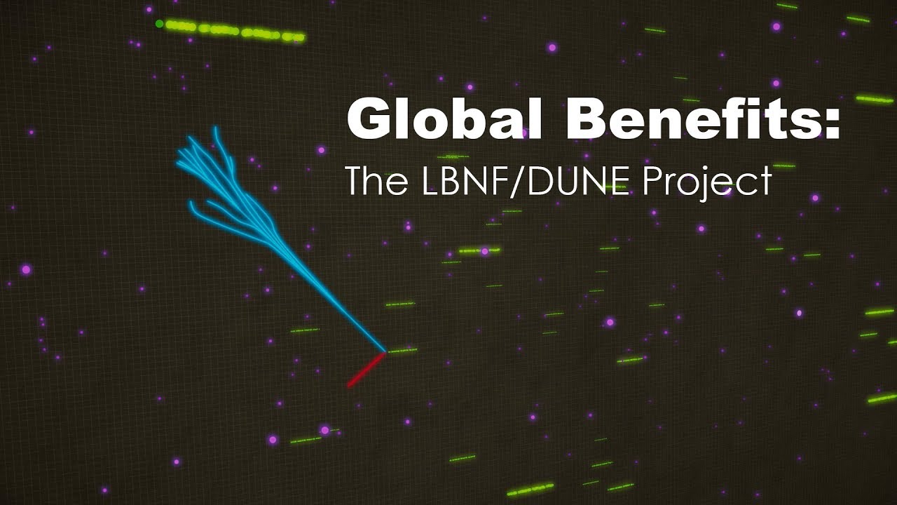 FermilabArts's tweet card. Global Benefits: the LBNF/DUNE Project