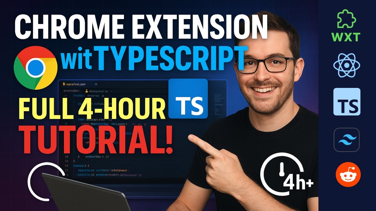 hasan_py's tweet card. Build a Chrome Extension with React, TypeScript, WXT, & Tailwind CSS...