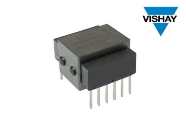 electronic_buzz's tweet card. Vishay, has launched a new series of 150 W low-profile, space-grade planar transformers featuring multiple output secondaries.