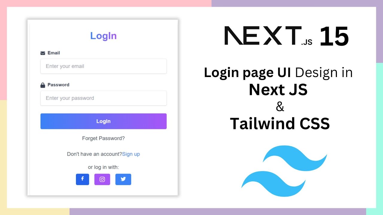 Code4educations's tweet card. Login Page UI in Next.js with Tailwind CSS | Tailwind Login Form |...